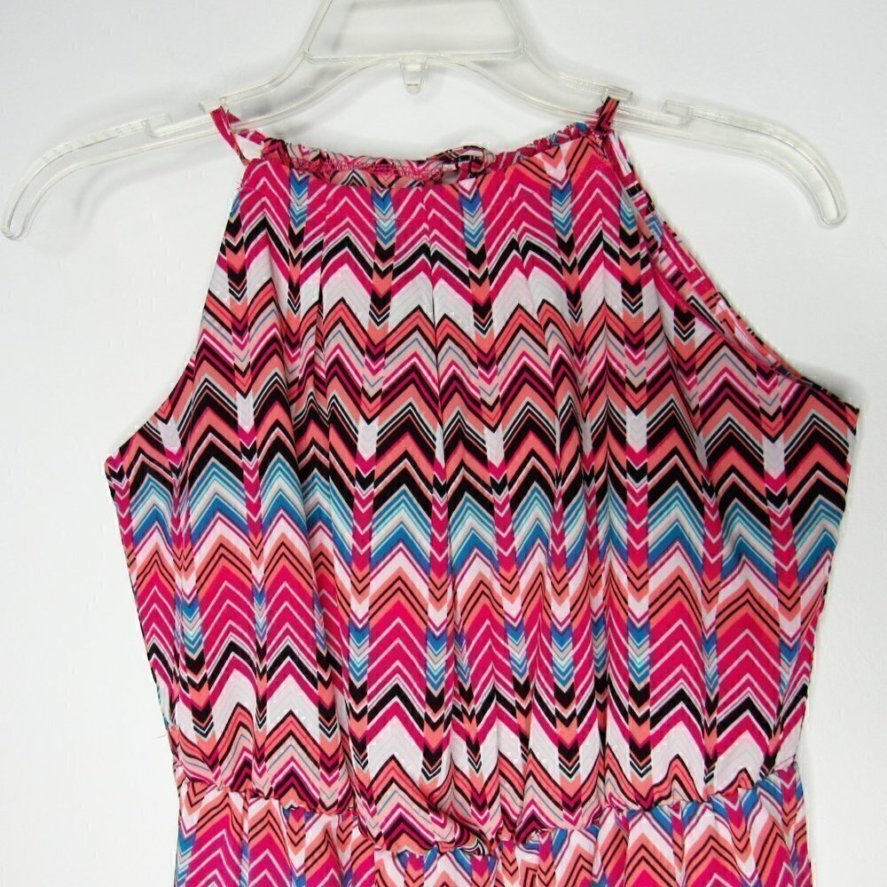 Derek Heart - Spaghetti Strapped Chevron Striped Dress - Large - Picture 2 of 7